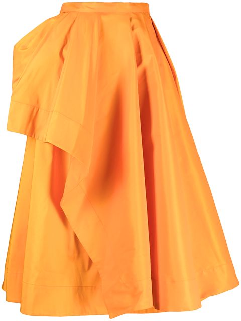 Alexander McQueen draped A-line skirt