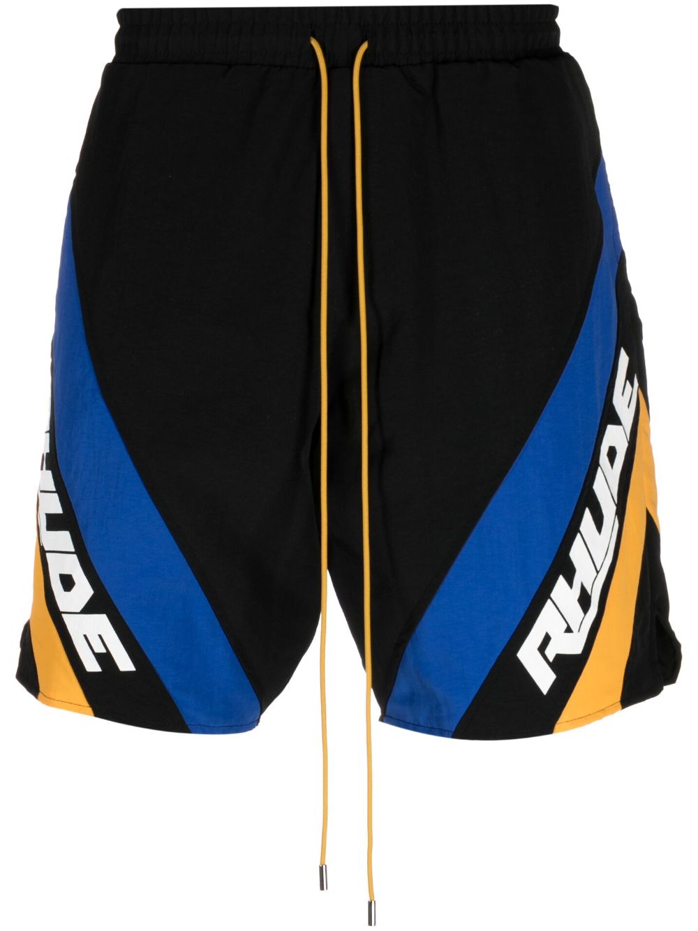 Shop Rhude Hydro Logo-print Shorts In Black