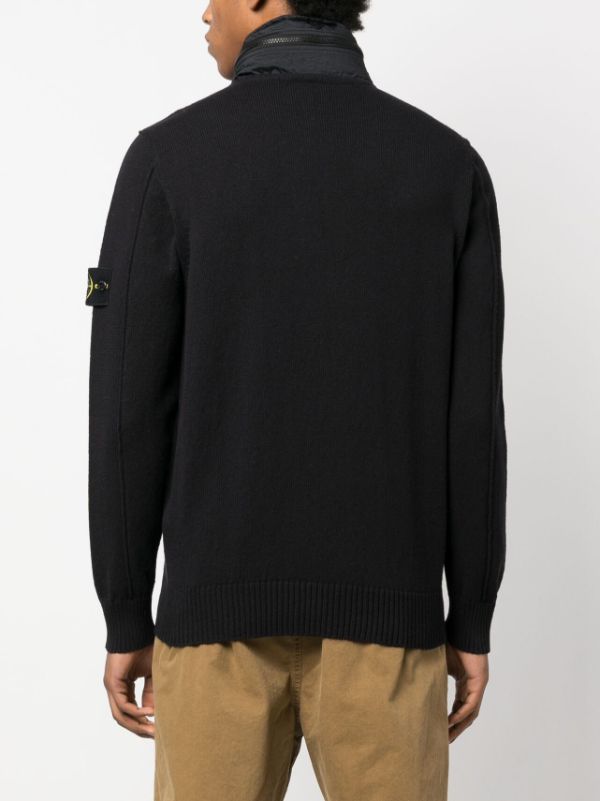 Stone Island concealed-hood zip-up Cardigan - Farfetch