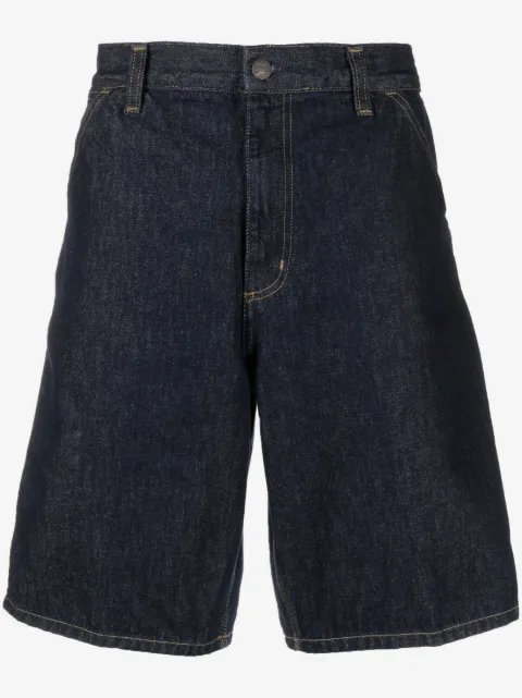 Carhartt WIP logo-patch denim cargo shorts