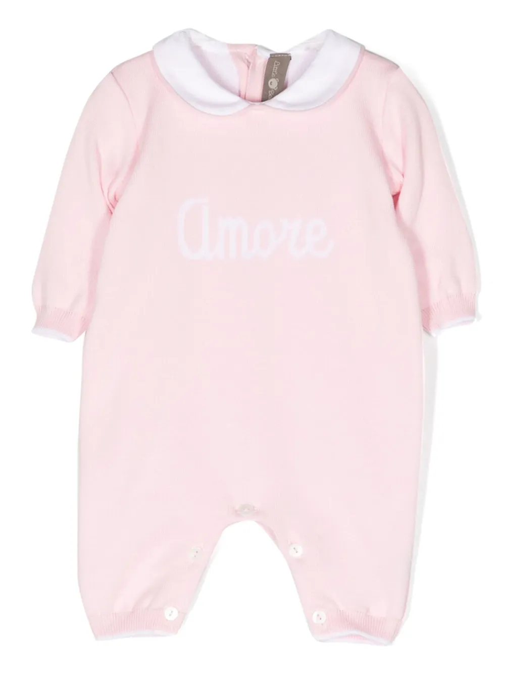 Image 1 of Little Bear embroidered-motif rompers