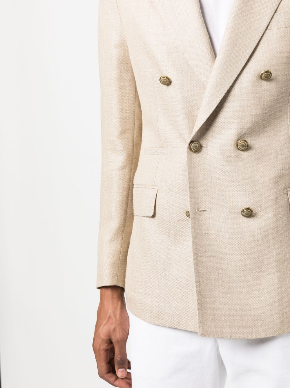 Eleventy Peak Lapels Double Breasted Blazer Farfetch