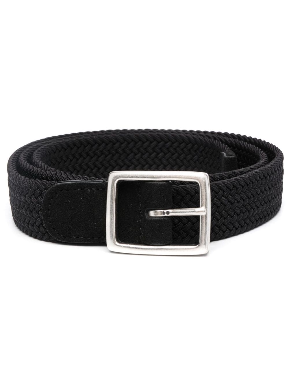 Dell'oglio Mastic Elasticated Suede Belt In Black