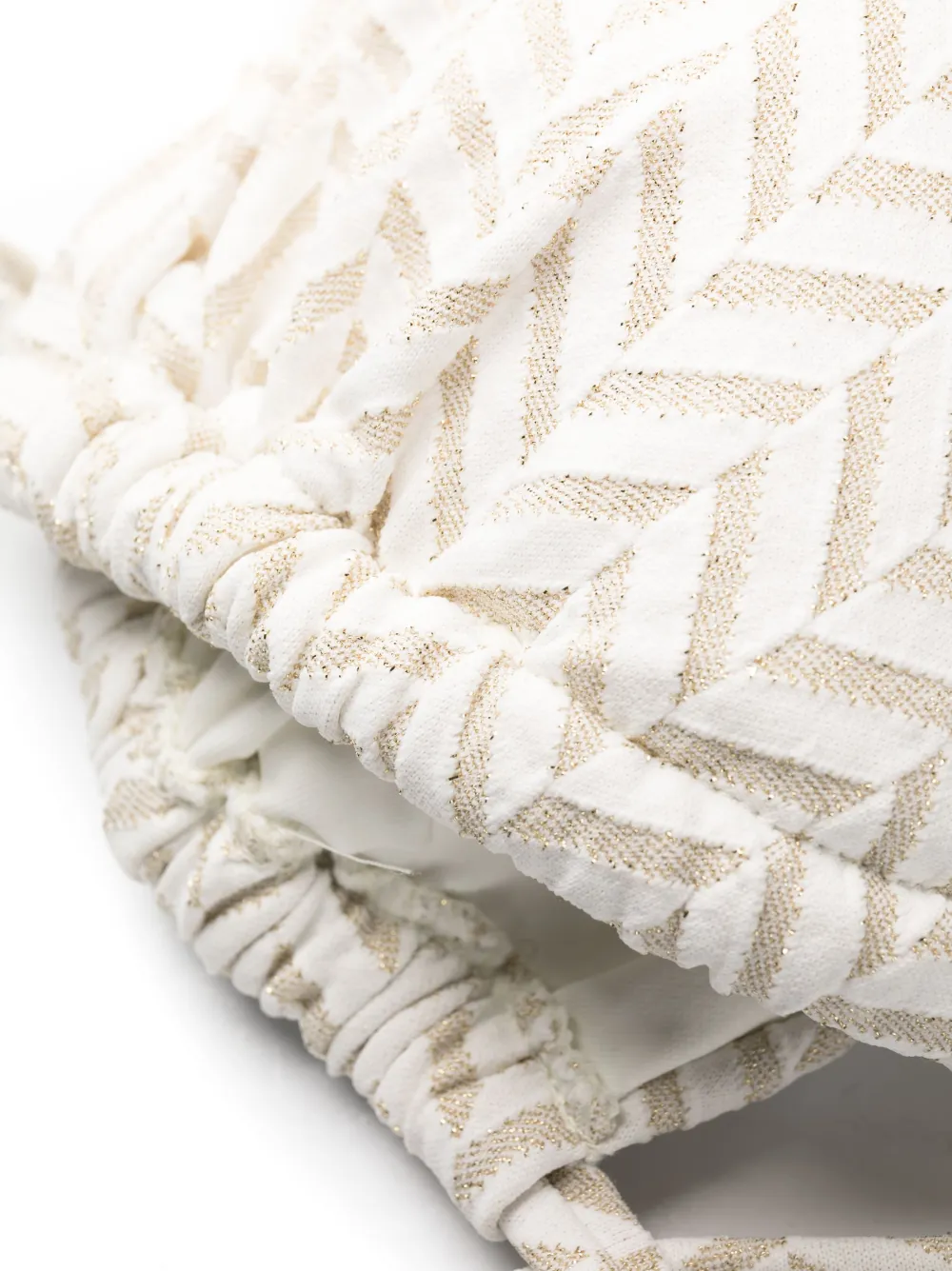 Twinset Herringbone-pattern Bikini Top In White