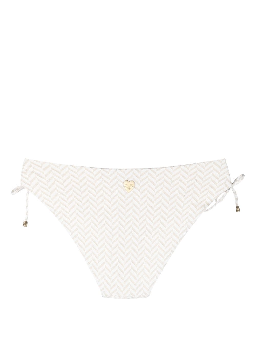 TWINSET Bikinislip met visgraat patroon - Wit