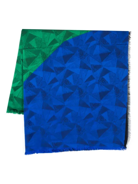 Saint Laurent Pre-Owned mascada de seda con motivo en jacquard