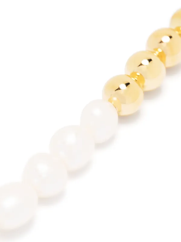関税送料込【MISSOMA】Baroque Pearl Beaded T-Bar ブレスレット MISSOMA Baroque Beaded T-Bar Necklace in 18ct Gold Plated