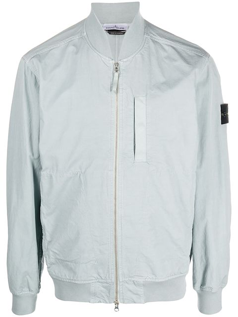 Stone Island logo-patch bomber jacket