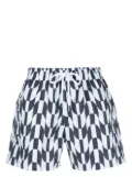 Frescobol Carioca abstract-print swim shorts - Blue