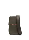 Off-White slogan-print leather bag - Green