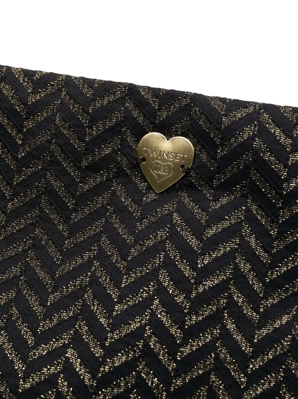 Twinset Herringbone-pattern Bikini Bottoms In Schwarz