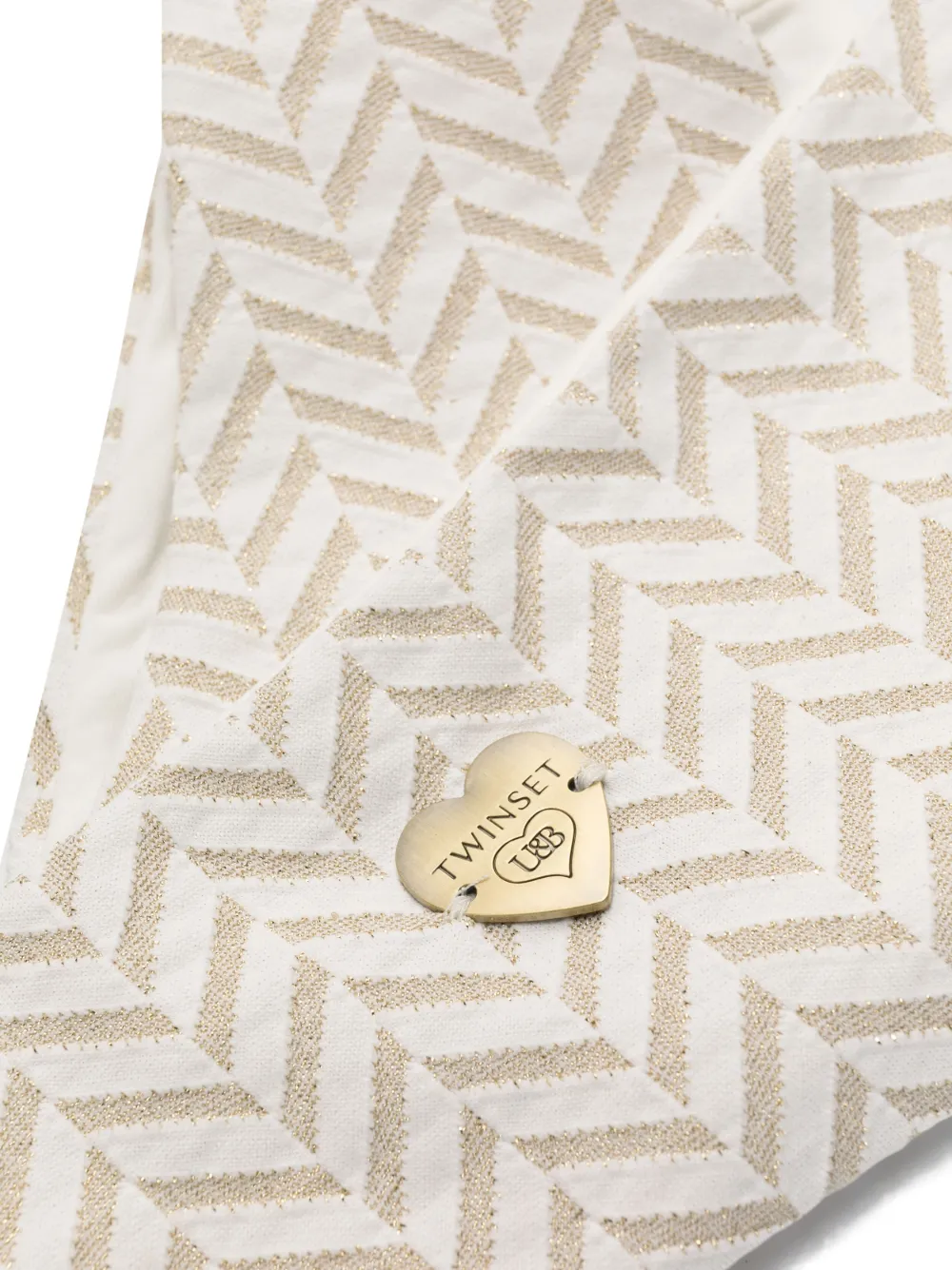 Twinset Herringbone-pattern Bikini Bottoms In White