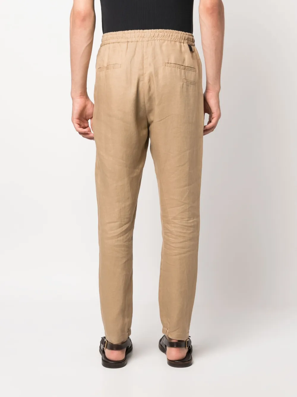 Low Brand Linen Tapered Trousers Farfetch