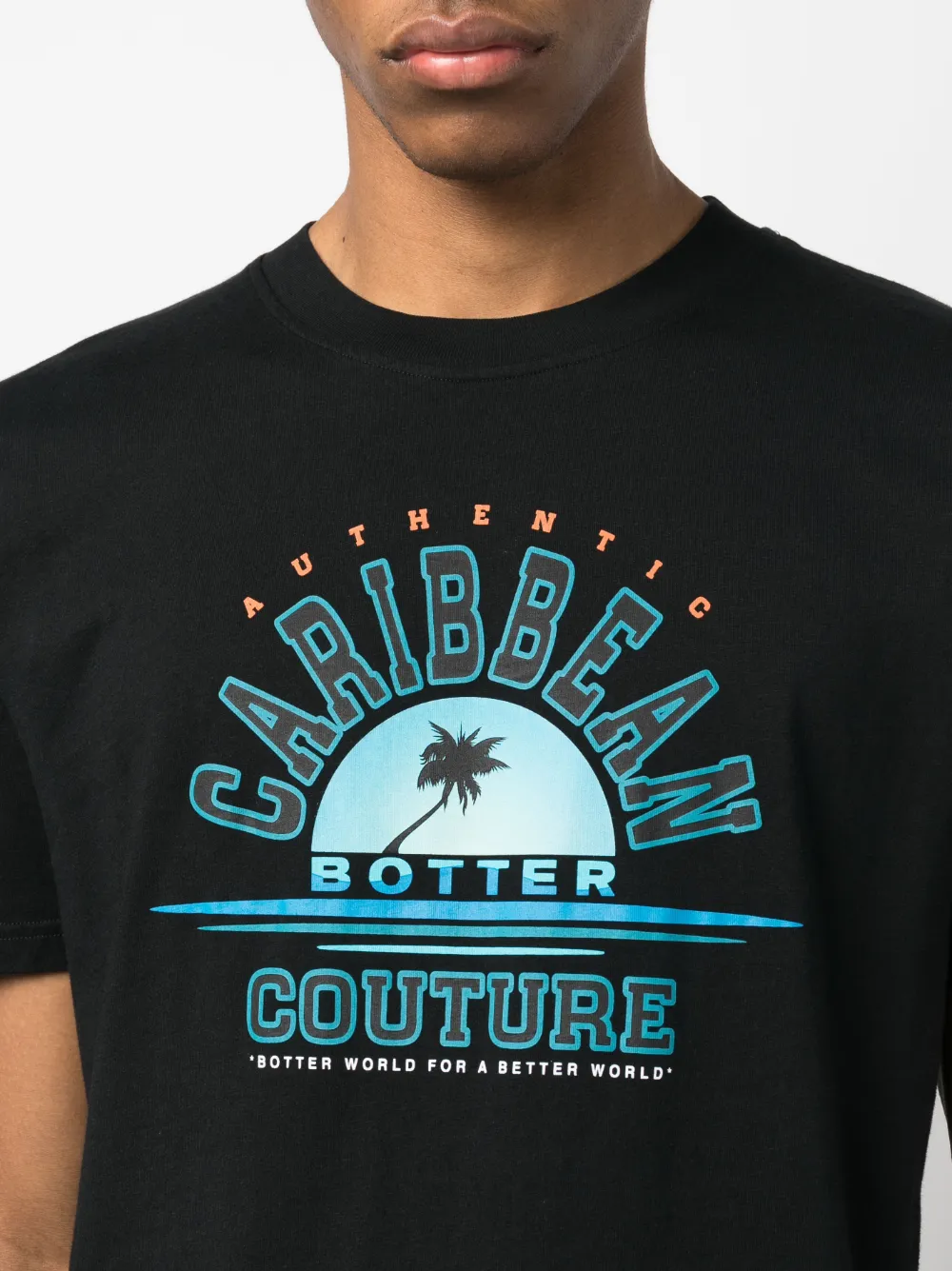 Graphic-print Short-sleeve T-shirt In Black College