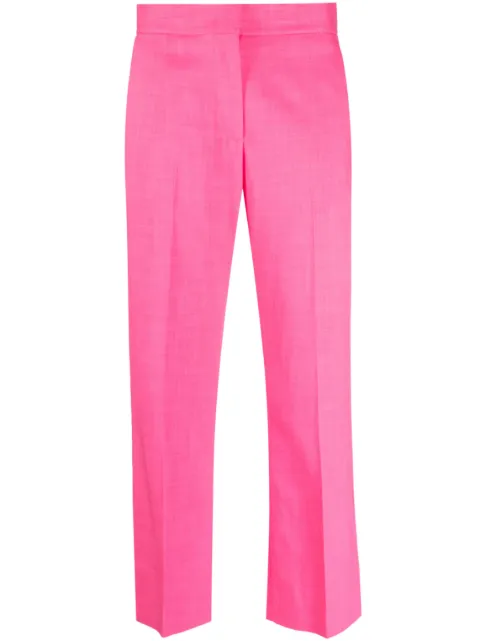 MSGM pantalones capri con tiro alto
