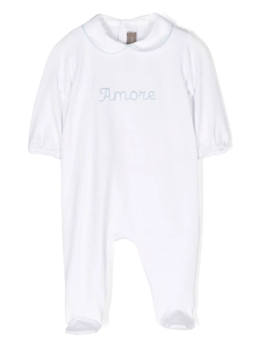 Little Bear Babies' Slogan-embroidered Body In White
