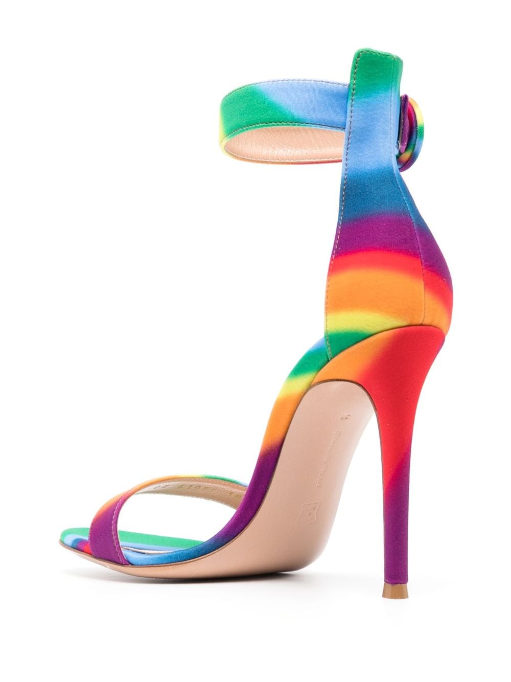 Shop Gianvito Rossi Portofino 105mm Rainbow Sandals In Orange