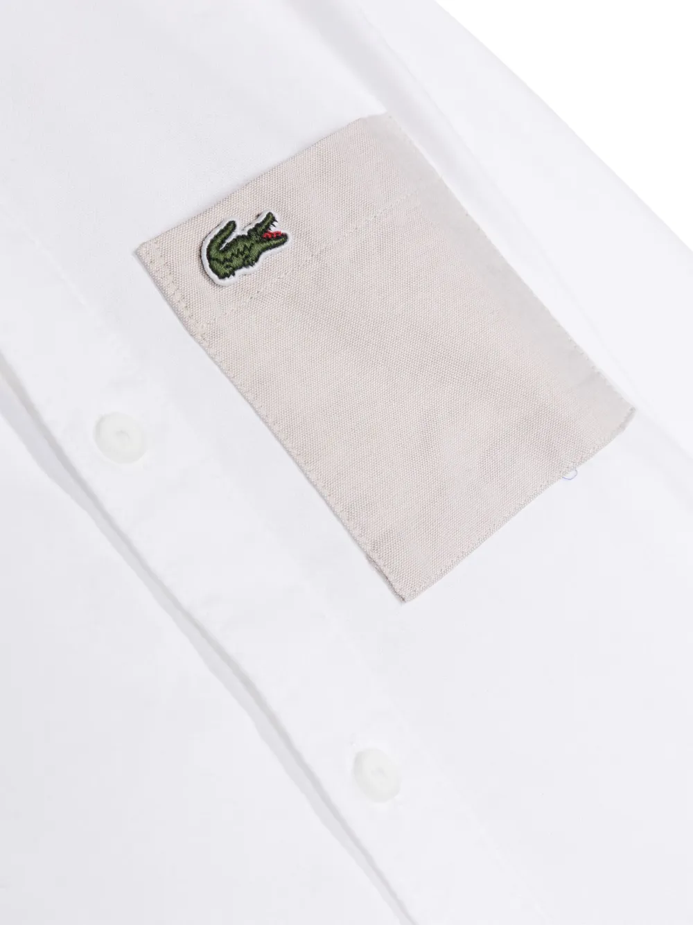 LACOSTE LOGO-APPLIQUÉ LONG-SLEEVE SHIRT