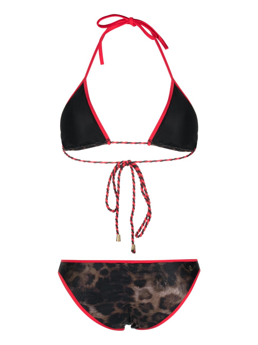 Cia Marítima Bikini met luipaardprint - Zwart