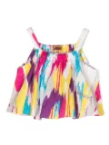 Missoni Kids abstract-print ruched top - White