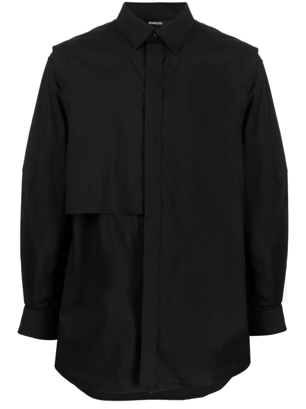 Songzio Eclipse Cotton-blend Shirt In Black