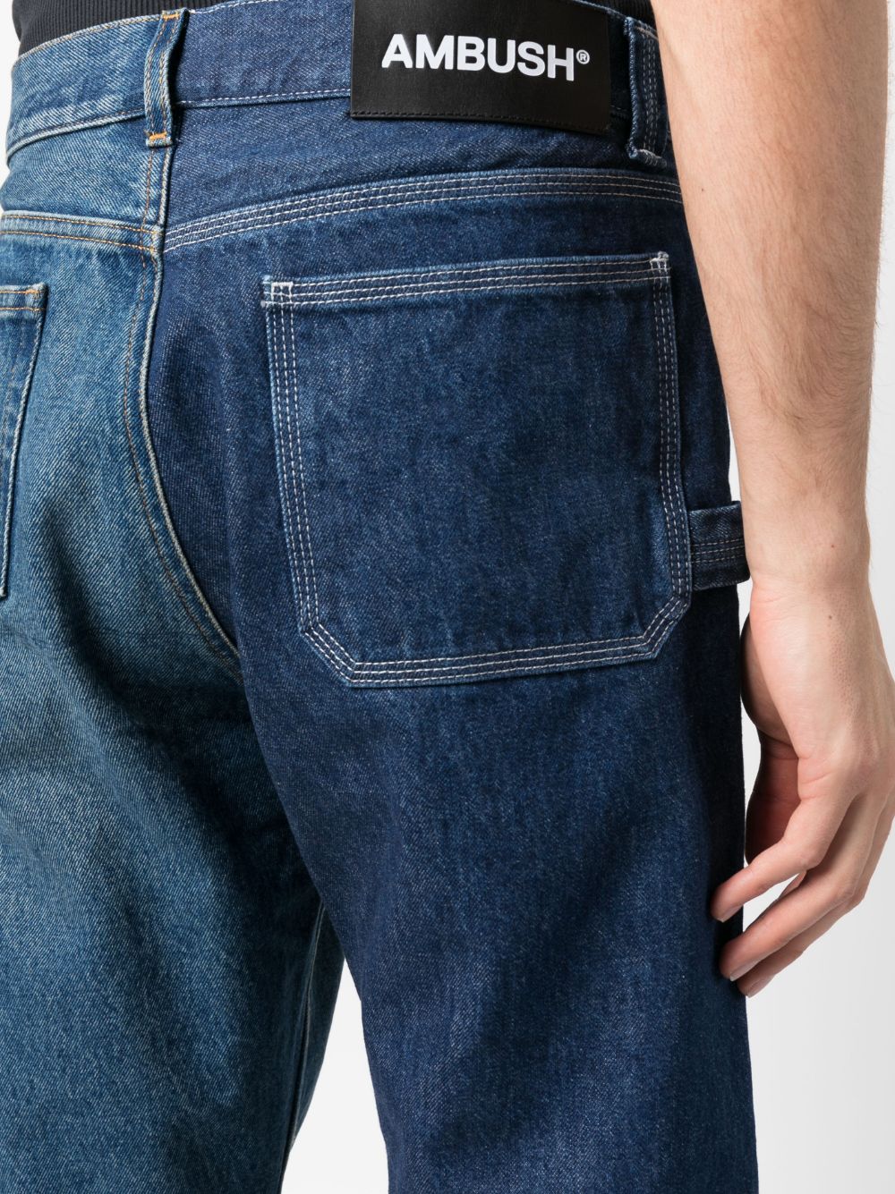 Shop Ambush Mid-rise Straight-leg Jeans In Blau