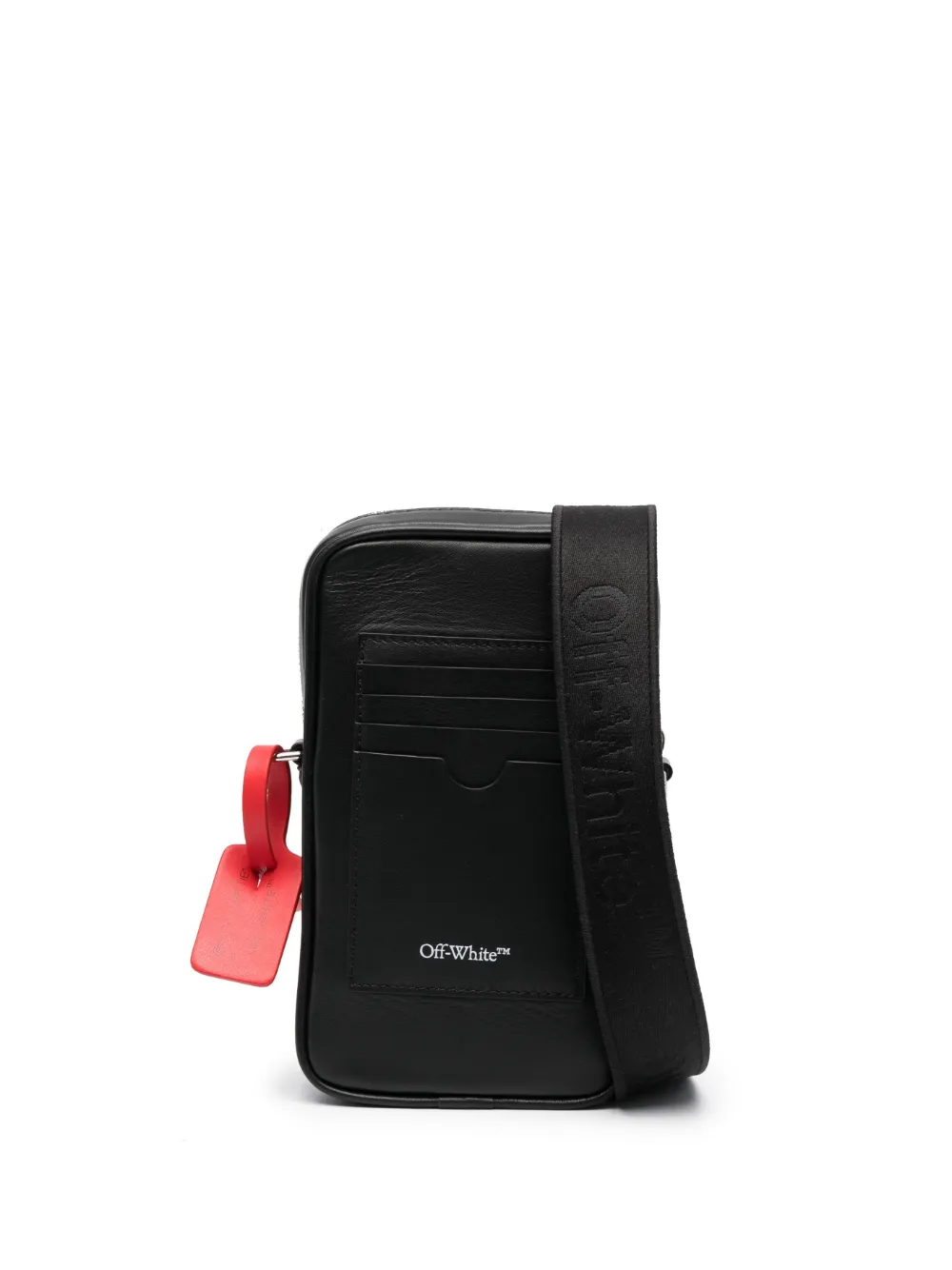 Off-White Zip -Tie タグ レザーバッグ - ブラック Off-White Zip -Tie タグ レザーバッグ - ブラック