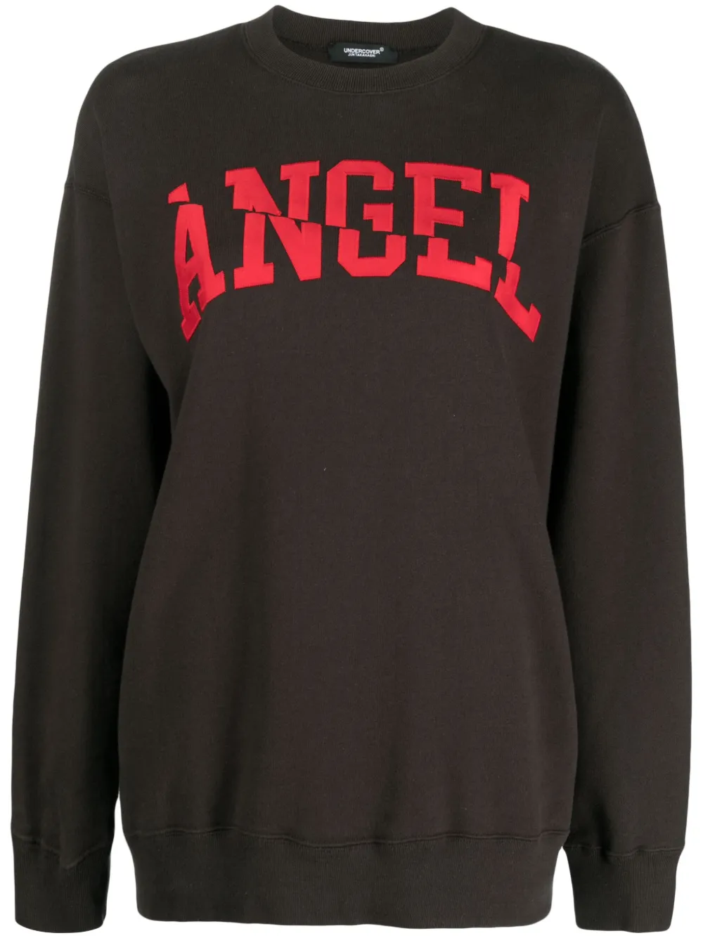 Undercover Angel Drop-shoulder Sweatshirt In Brown