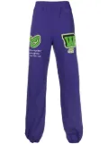 Off-White logo-patch track pants - Purple