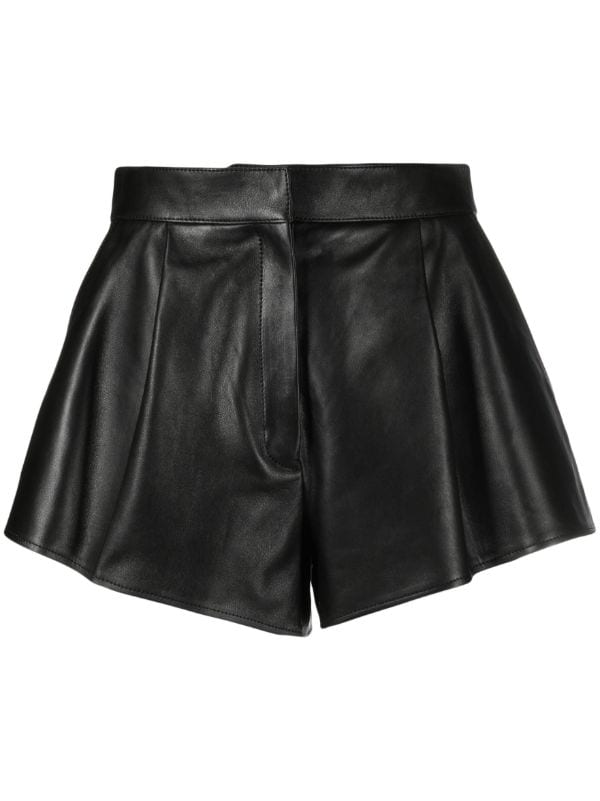 Alexander McQueen high-waisted Leather Shorts - Farfetch