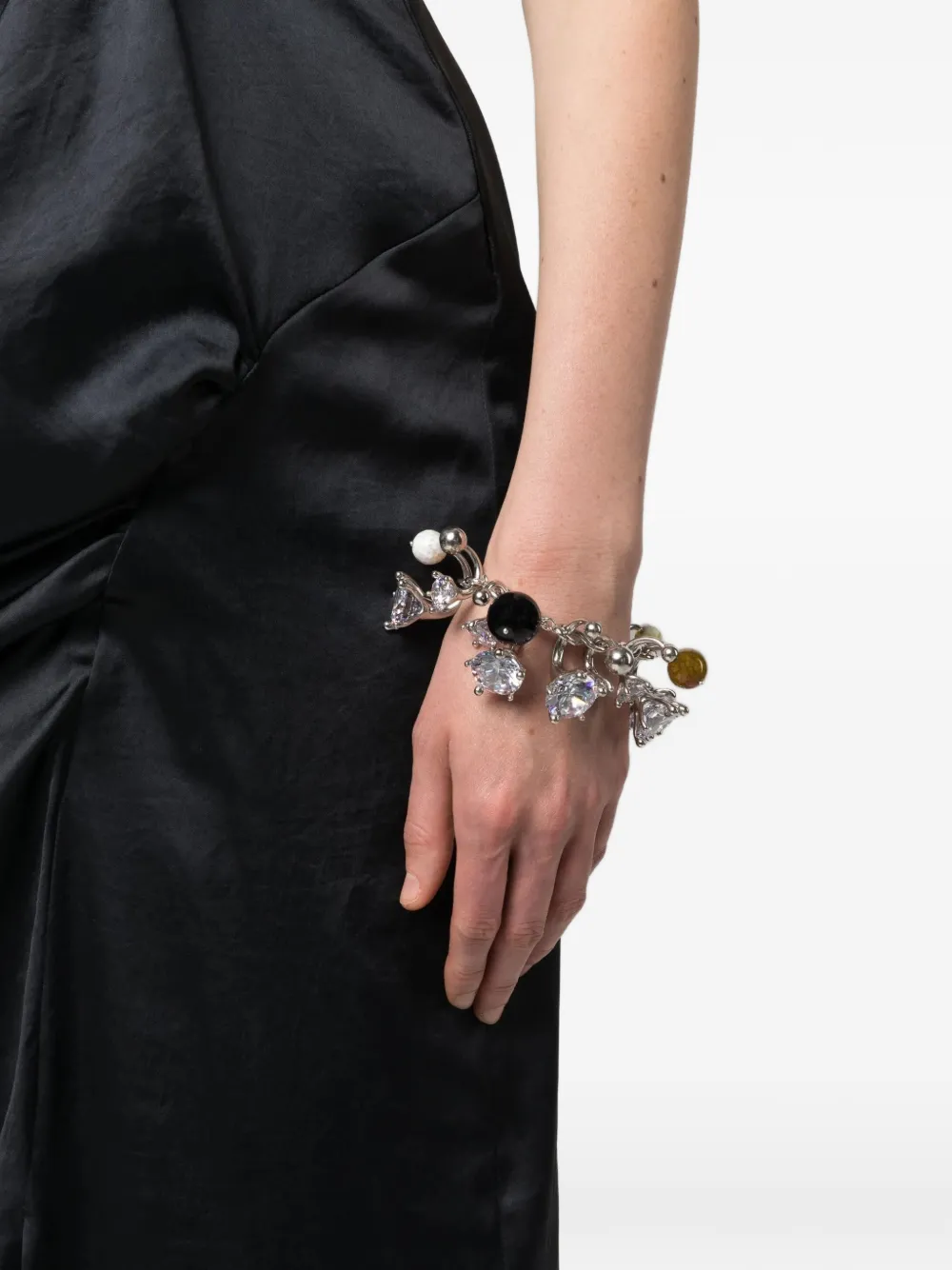  Panconesi Diamanti Collier Crystal-embellished Bracelet - Neutrals 