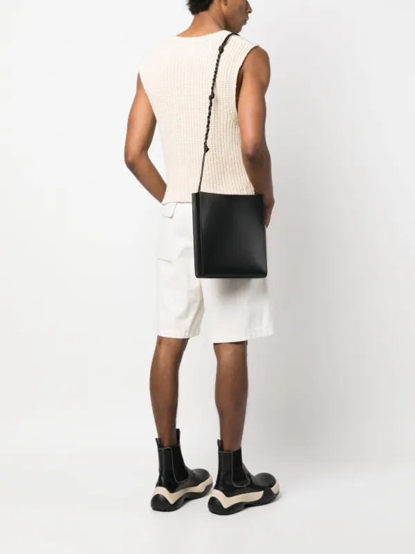 Jil Sander レザーショルダーバッグ | ブラック | FARFETCH JP