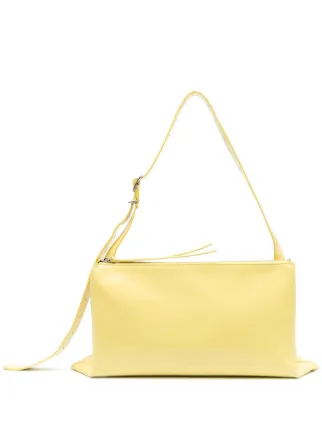 Jil Sander Medium Folded Leather Shoulder Bag | Yellow | FARFETCH