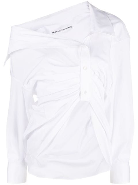 Alexander Wang - asymmetric ruched shirt