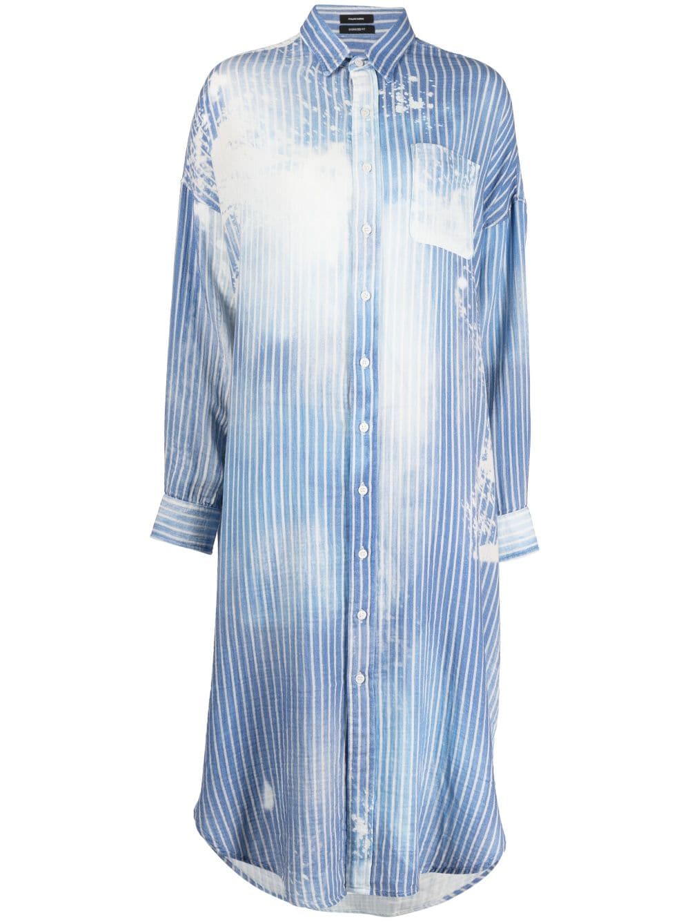 R13 Bleached Striped Shirt Dress Farfetch