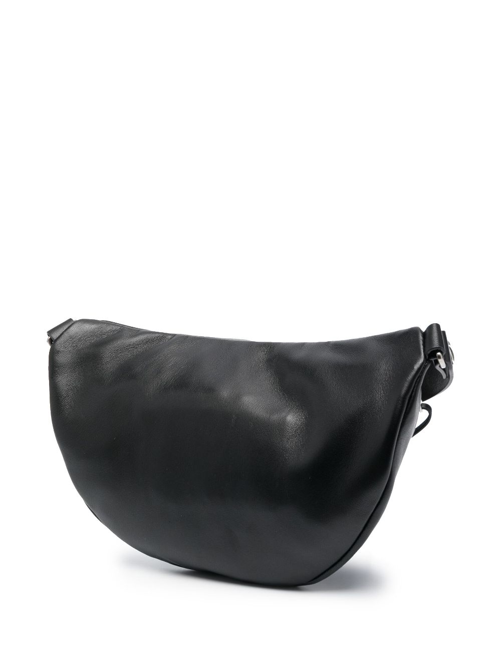 Shop Jil Sander Logo-embossed Leather Belt Bag In Black