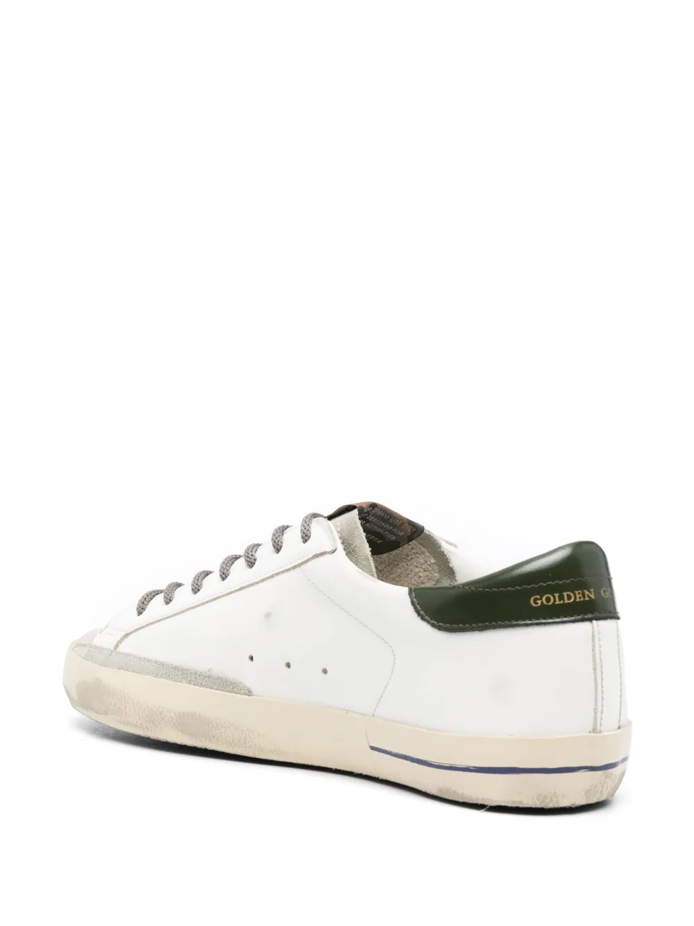 Golden goose white on sale and black superstar sneakers