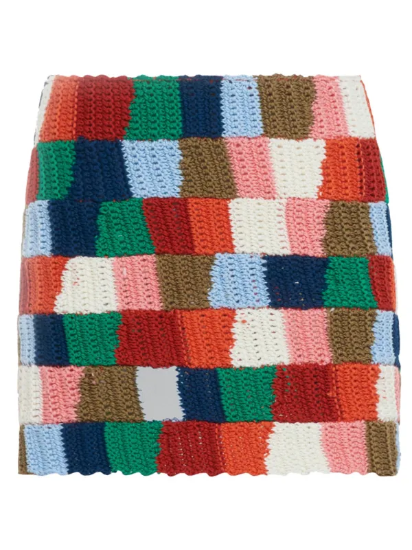 marniマルチカラースカート Marni カラーブロック ニットスカート | レッド | FARFETCH JP