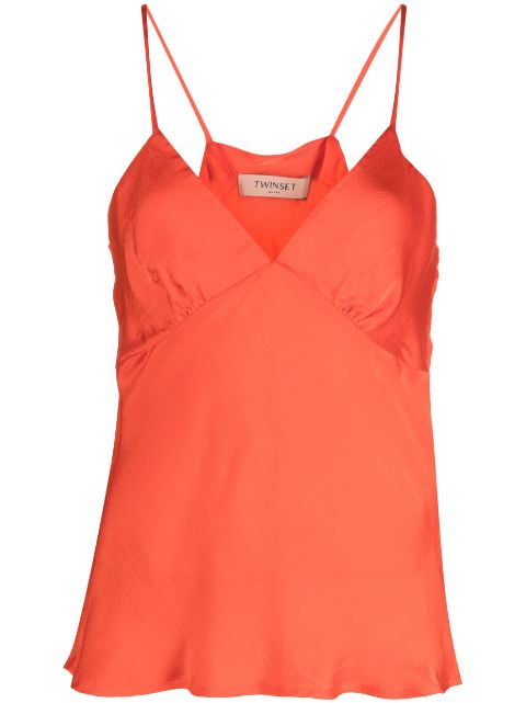 spaghetti-straps V-neck top