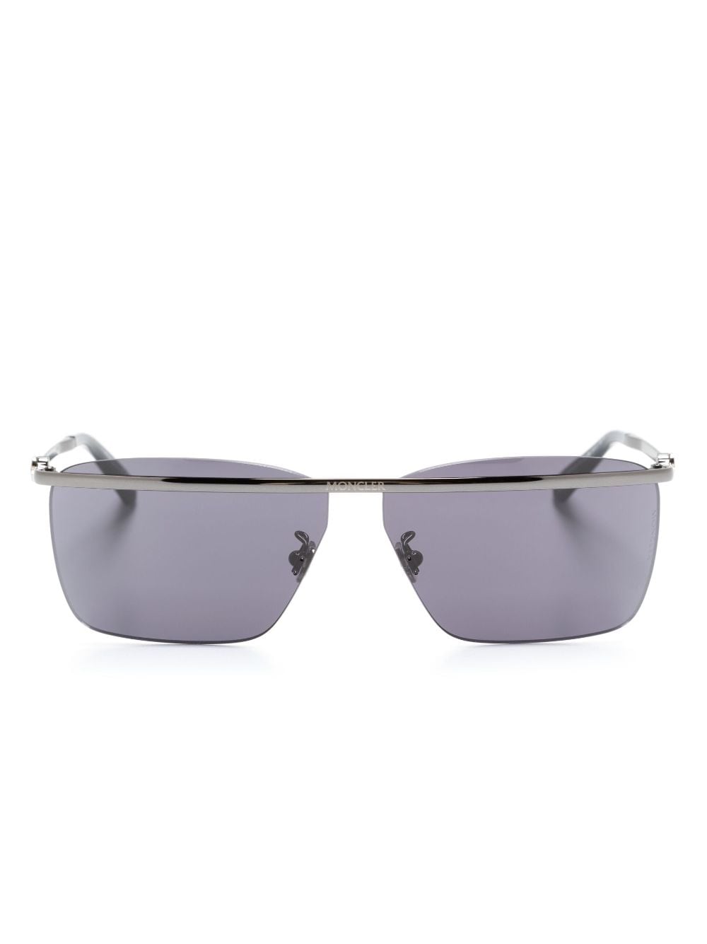 moncler eyewear lunettes de soleil niveler à monture carrée - noir