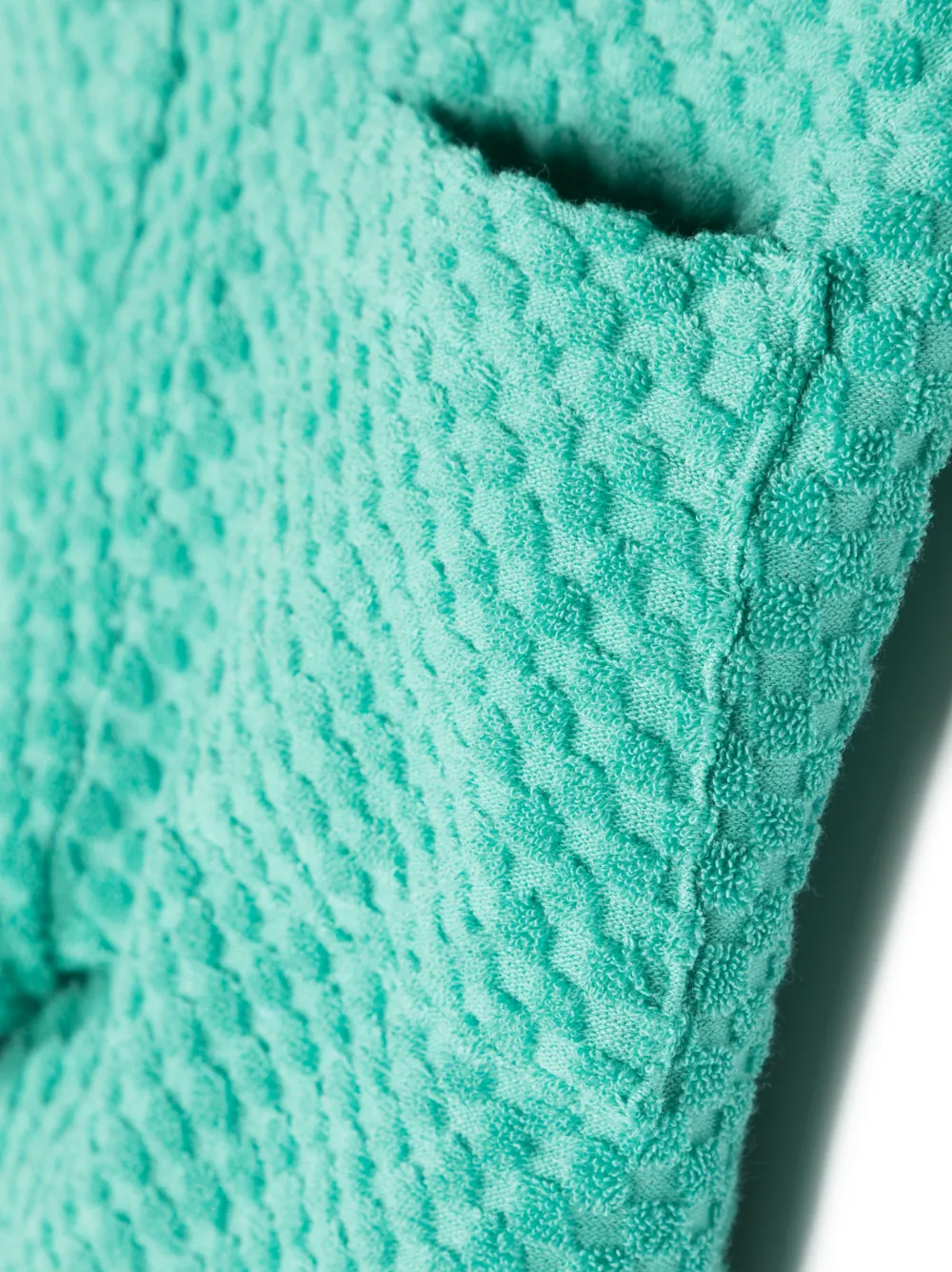 格纹毛巾布百慕大短裤