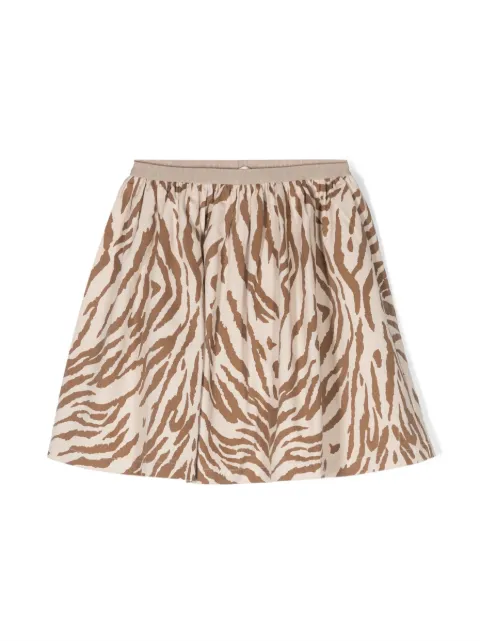 Zhoe & Tobiah tiger-print cotton skirt