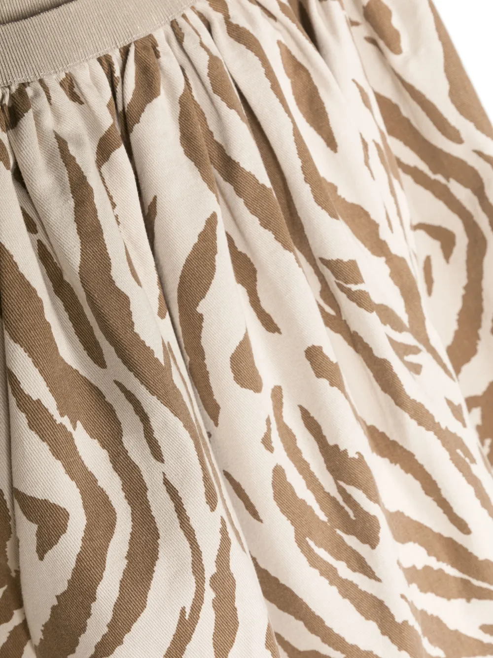 Shop Zhoe & Tobiah Tiger-print Cotton Skirt In Neutrals