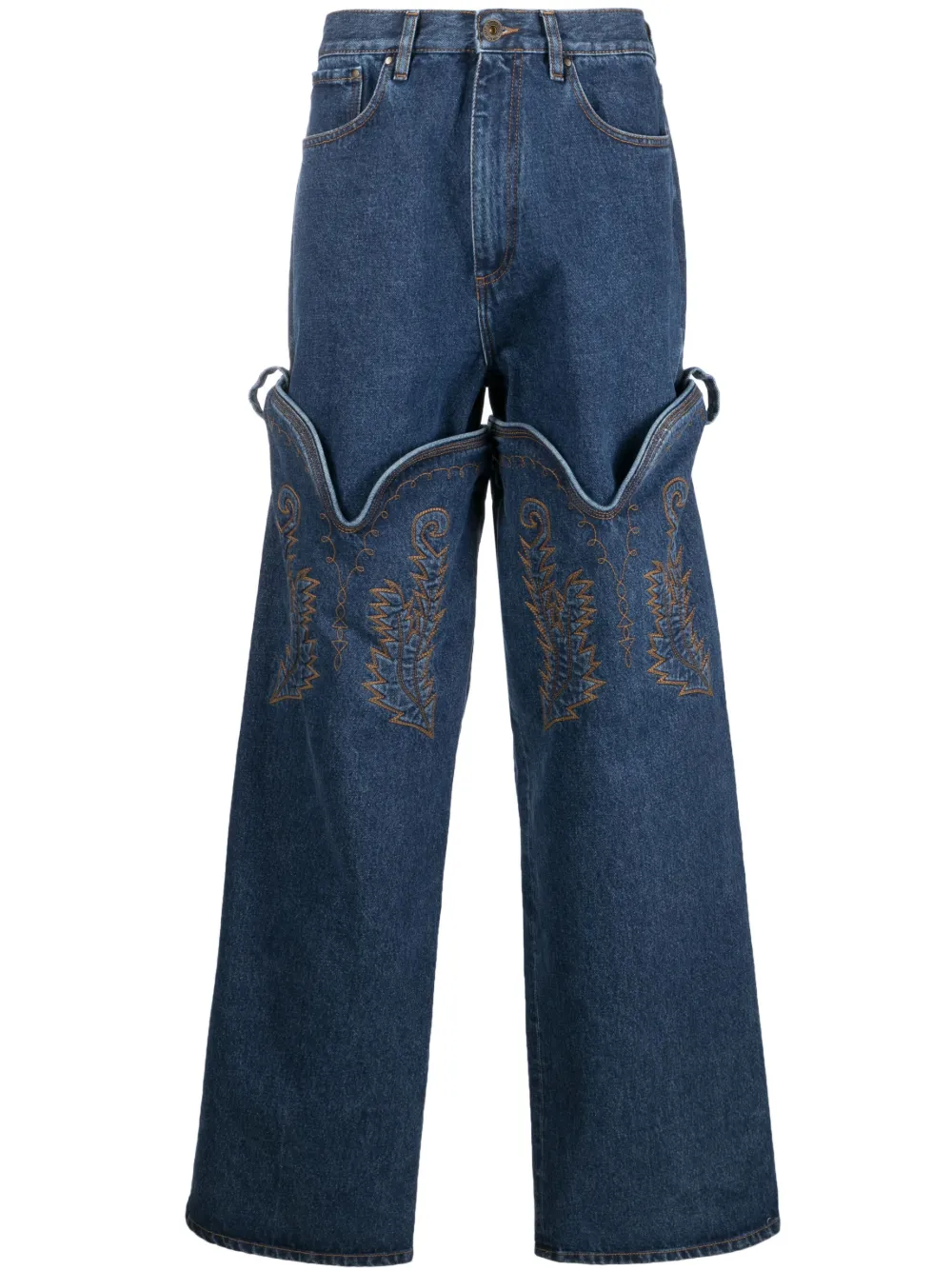 Y/PROJECT COWBOY HIGH CUFF JEANS