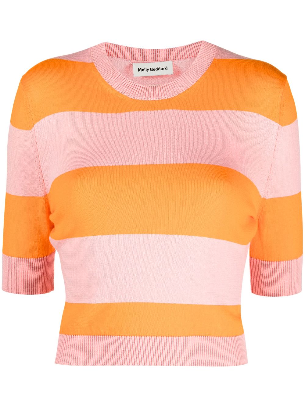 MOLLY GODDARD STRIPED KNITTED COTTON TOP