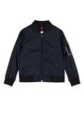 Moncler Enfant logo-patch bomber jacket - Blue