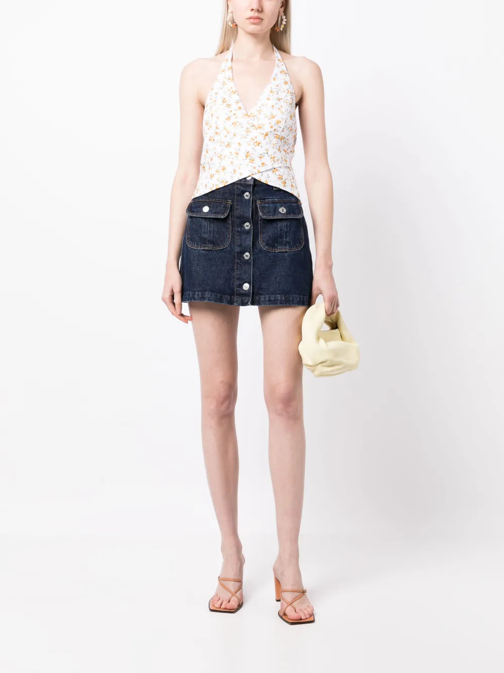 Reformation Linnen tanktop - Wit