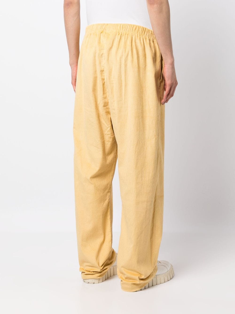 Shop Essentials Drawstring Corduroy Track Pants In Yellow