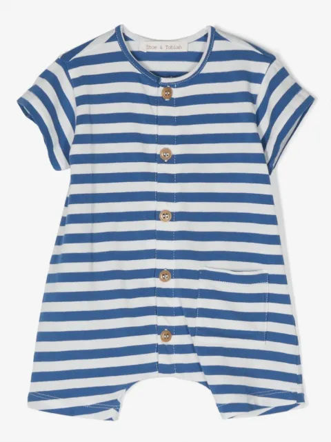 Zhoe & Tobiah striped buttoned shorties