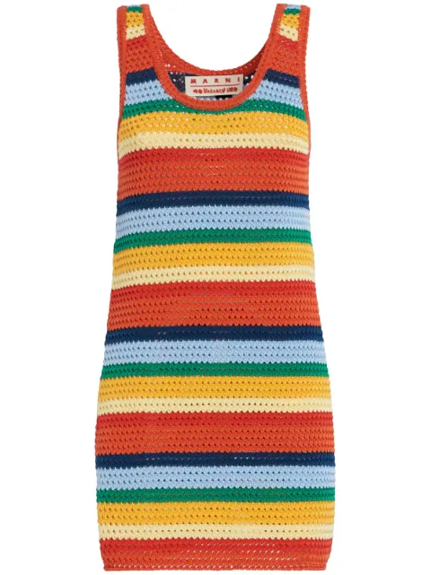 Marni colour-block crochet dress